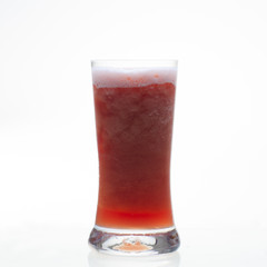 Prune shake healthy drink in glass isolated
