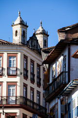 View of  city  Ouro Preto in Minas Gerais Brazil