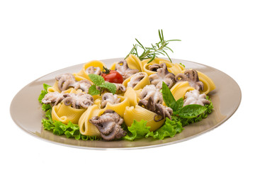 Lumaconi with octopus