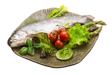 Fresh raw rainbow trout