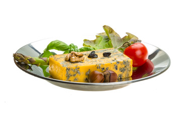 Gold cheese with mould