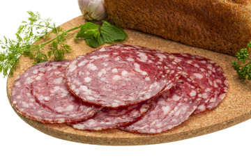 Fresh ripe salami