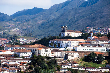 Fototapeta na wymiar View of city Ouro Preto in Minas Gerais Brazil
