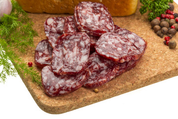 Obraz premium Fresh ripe salami