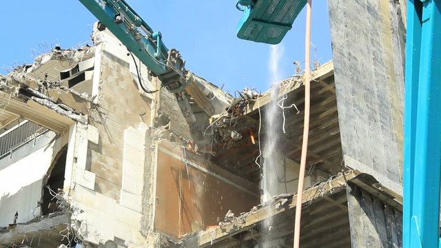 A demolition crane in action.Find similar clips in our portfolio