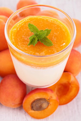 apricot panna cotta