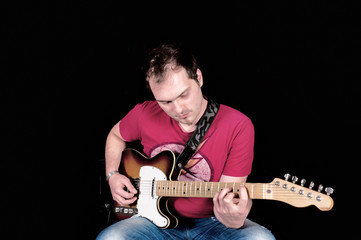 Obraz premium Man playing guitar