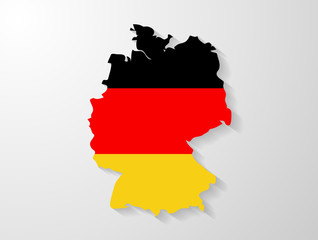 Obraz premium German map with shadow effect presentation