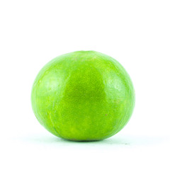 Green fresh lime and slice, Isolated on white background
