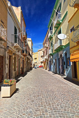 Fototapeta na wymiar Sardynia - Main Street w Carloforte