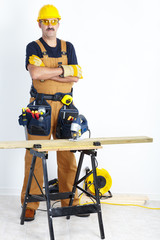 Mature Contractor. The carpenter