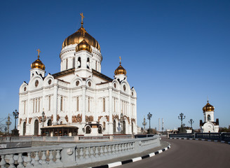 Fototapeta na wymiar Christ the Savior Cathedral In Moscow