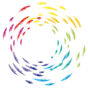 Esoterik - Farbkreis Chakrafarben, Logo f&uuml;r Meditation, Achtsamkeit und innere Zufriedenheit