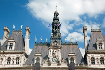 Naklejka premium The Hotel de Ville, Paris, France.