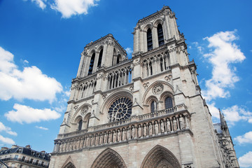 Fototapeta na wymiar Katedra Notre Dame w Paryżu, Francja.