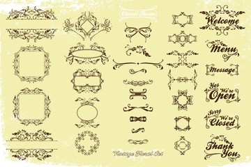 floral classic vintage set