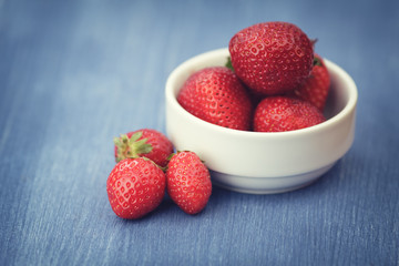 ripe strawberries in bowl