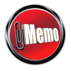Classy Red Button Memo