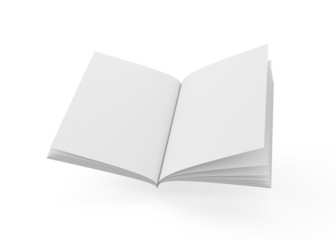 Zeitschrift dünn Doppelseite schwebend offen