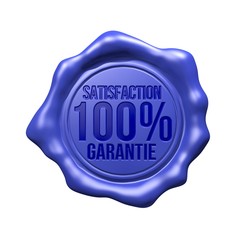 Blue Wax Seal - Satisfaction 100% Garantie