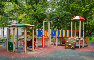 Fototapeta na wymiar Children playground in the yard