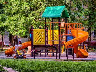 Children playground in the yard