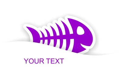 purple fish bone sticker notification