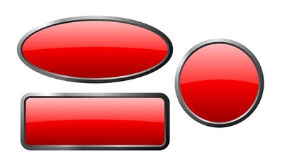 red glass buttons