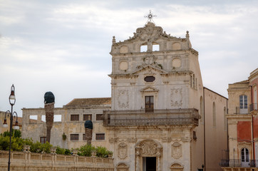 Fototapeta na wymiar Kościół w Saint Lucia alla Badia w Syracusa. Sycylia, Włochy