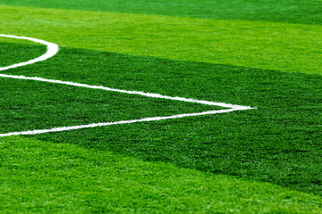 Fototapeta premium Constructed with artificial turf football field.