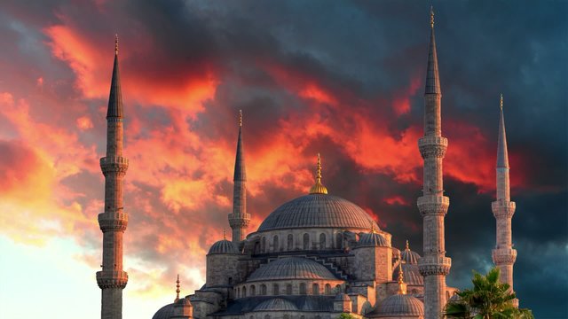 Istanbul, Blue mosque - time lapse