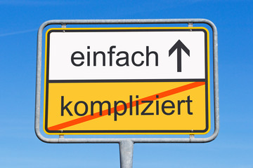 einfach statt kompliziert
