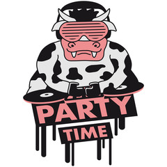 Party Time DJ Cow