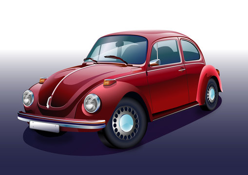 Nostaljik kırmızı otomobil