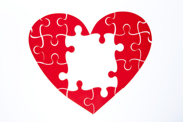 Obraz na płótnie Canvas puzzle heart