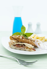 Homemade sandwiches and french fries.