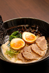 Ramen the Japanese noodle miso soup