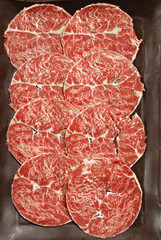 high quality premium beef sliced