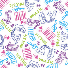 Music seamless pattern