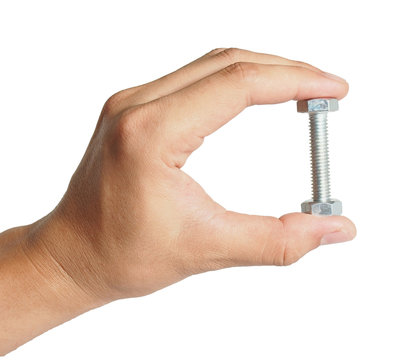 Hand grab bolt and nut