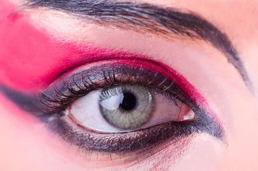 Close-up  of eye with nice make-up