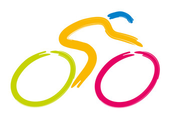 Naklejka premium Cycliste_Logo