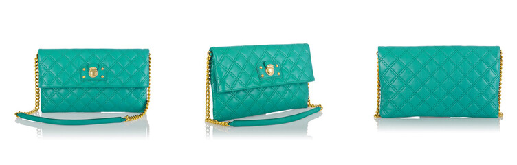 Elegant woman bag isolated on white