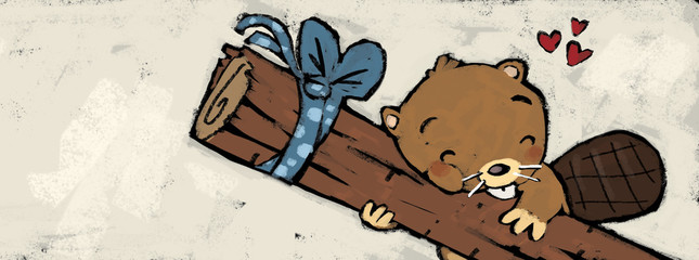 castor con madera © cirodelia