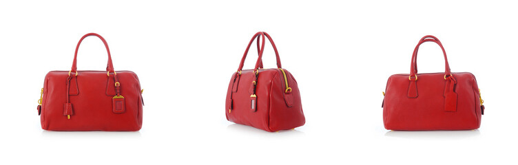 Elegant woman bag isolated on white