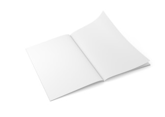 Zeitschrift d&uuml;nn Doppelseite liegend Seite bl&auml;ttern nah