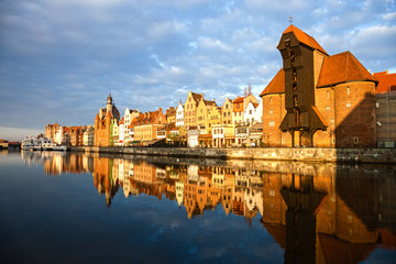 Obraz premium Historyczne miasto Gdańsk, Polska.