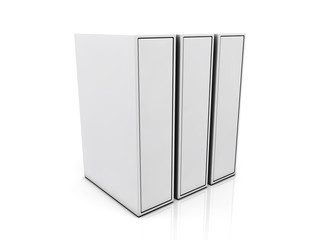 blank boxes isolated on white background