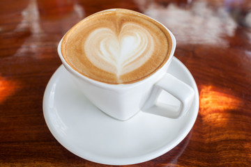 Cup of latte coffee