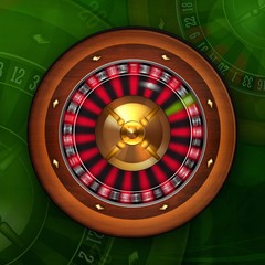 Roulette Wheel Spinning in Casino